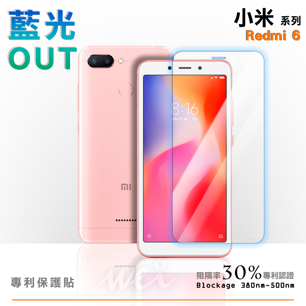 膜力威 小米 Redmi 6 專利抗藍光保護貼