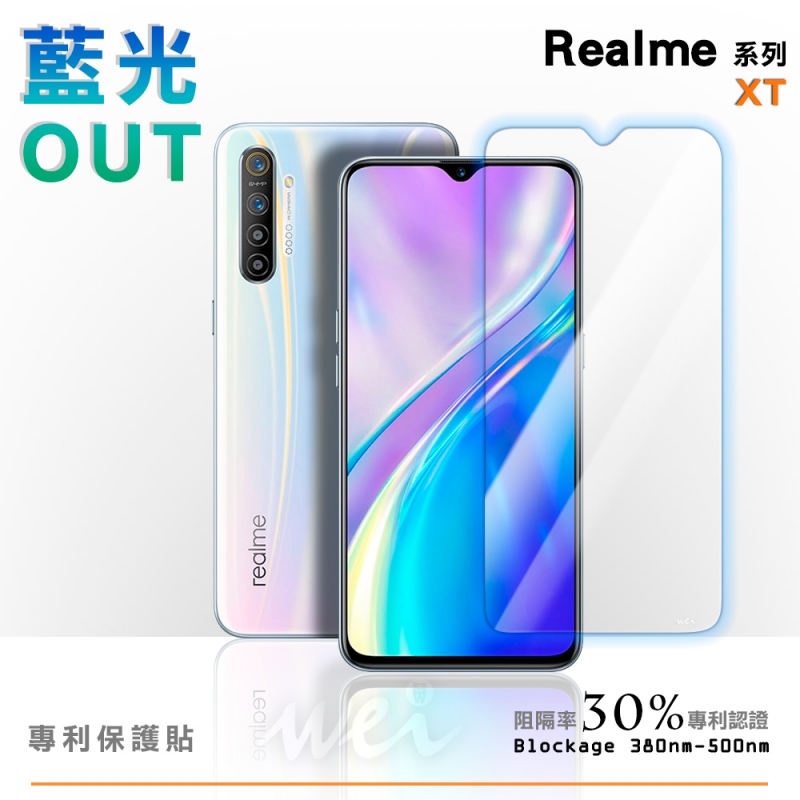 膜力威 Realme XT 專利抗藍光保護貼