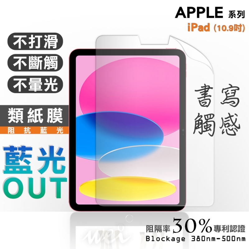 膜力威 Apple iPad Pro (10.9吋) 專利抗藍光類紙膜