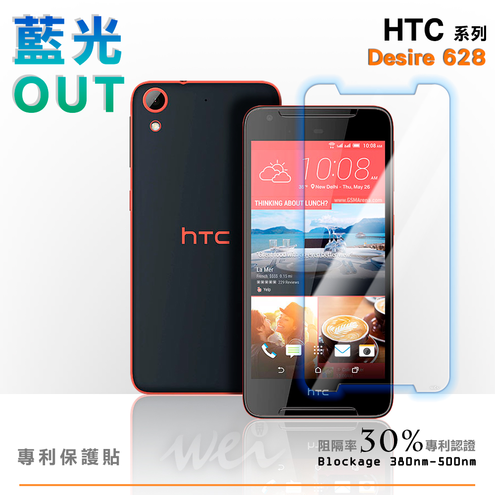 膜力威 HTC Desire 628 專利抗藍光保護貼