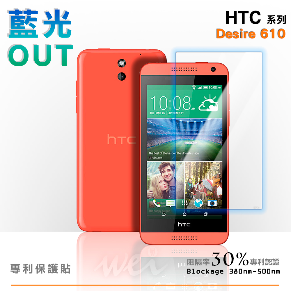 膜力威 HTC Desire 610 專利抗藍光保護貼