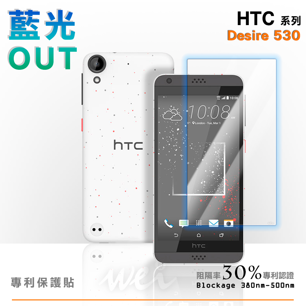 膜力威 HTC Desire 530 專利抗藍光保護貼