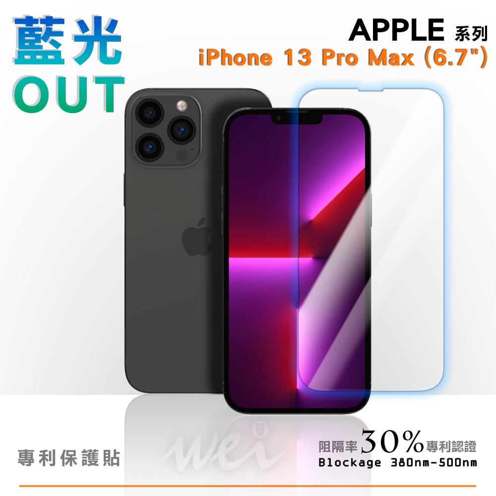 膜力威 iPhone 13 Pro Max 專利抗藍光玻璃保護貼