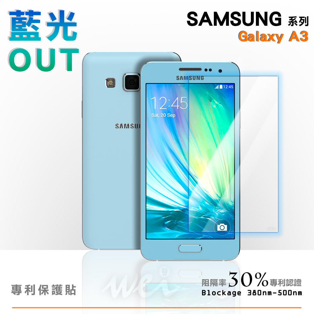 膜力威 SAMSUNG Galaxy A3 專利抗藍光保護貼