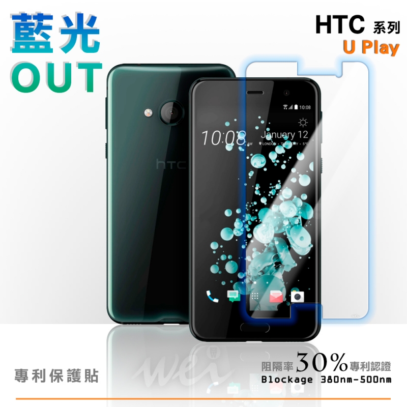 膜力威 HTC U Play 專利抗藍光保護貼